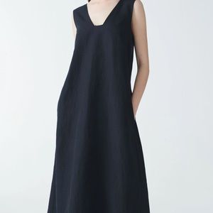 COS linen blend midi dress